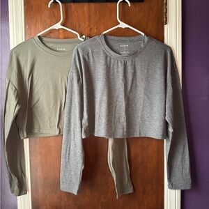 SHEIN Heather Gray Casual Top